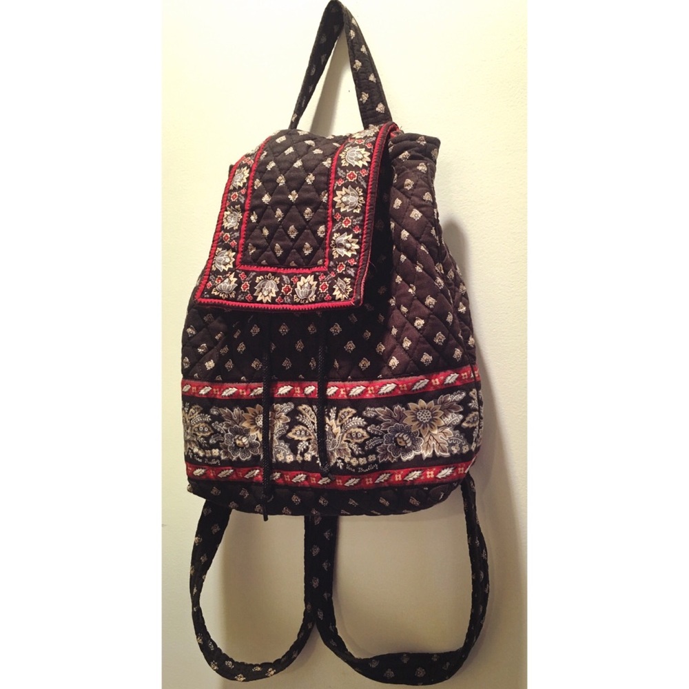Vera Bradley Classic Black Mini Bookbag